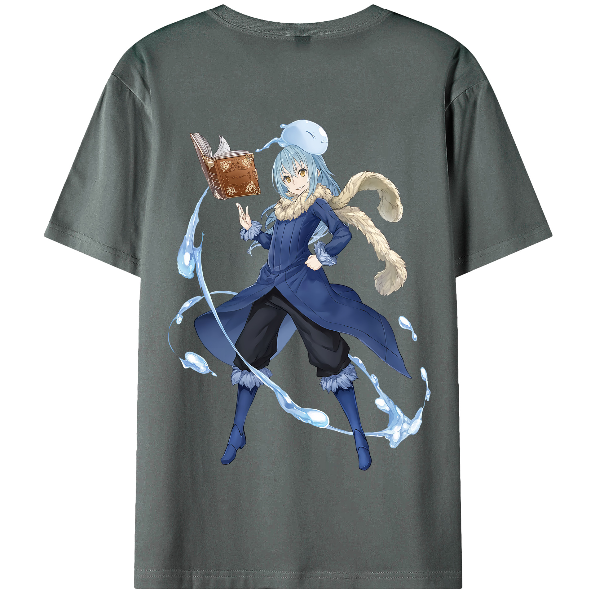 （画像用） 転スラ Regarding Reincarnated to Slime 綿100％半袖Tシャツ（背面プリント）